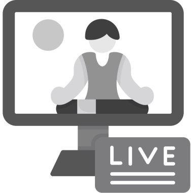 Canlı akış vektör simgesi