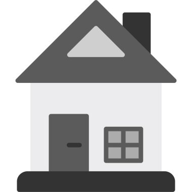 ev düz vektör simgesi