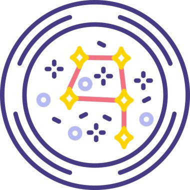 Yıldızlı renkli takımyıldız tasarımı