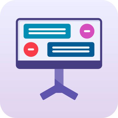 Konuş. Web simgesi basit illüstrasyon