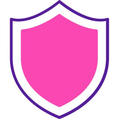 Kalkan. Web simgesi basit illüstrasyon