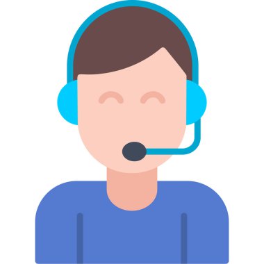 çağrı merkezi simgesi, vektör illüstrasyonu