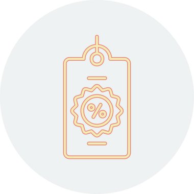 Simge etiketinin vektör illüstrasyonu