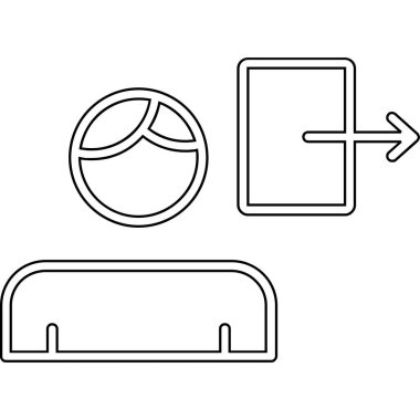 Kitap eğitimi okul simgesi ana hatları biçiminde