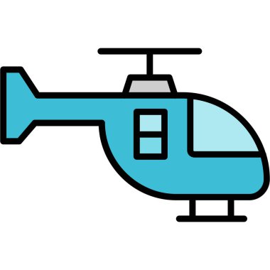 Helikopter. Web simgesi basit illüstrasyon