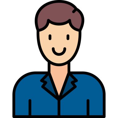 Kravat vektör illüstrasyonlu iş adamları avatarı