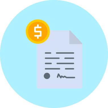 fatura dolar finans simgesi