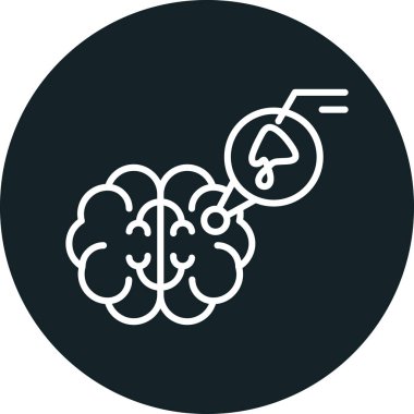 Web ve mobil uygulaması tasarımı, beyin logo kavramı için beyaz arka plan üzerinde izole beyin simge vektör