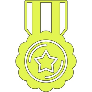 Madalya ikon vektör illüstrasyonu