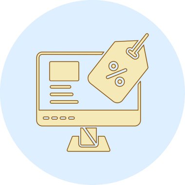 Bilgisayar. Web simgesi basit illüstrasyon