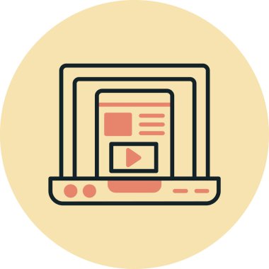 Modern simgenin vektör illüstrasyonu