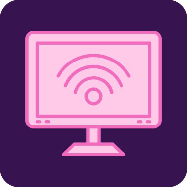 bilgisayar ekranı simgesi. Web için pc vektör simgelerinin özet çizimi