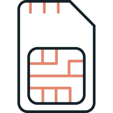 vektör SIM kart simgesi