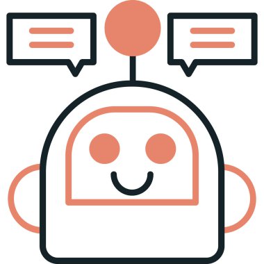 Sohbet simgesi vektör illüstrasyonu