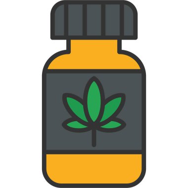 kenevir tohumlu esrar şişesi izole edilmiş ikon