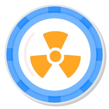 Nükleer güç düz simgesi düz stil