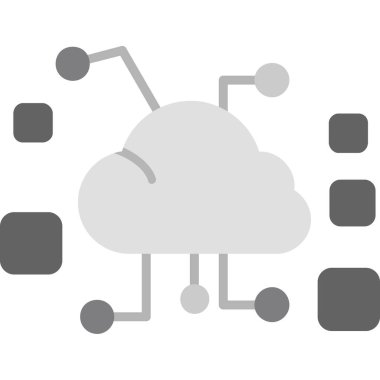 bulut hesaplama vektörü simgesi