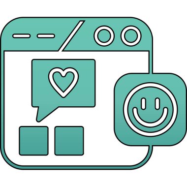 Sohbet simgesi, vektör çizimi