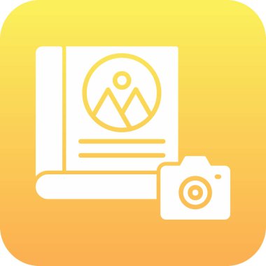 Bir kamera simgesinin vektör illüstrasyonu