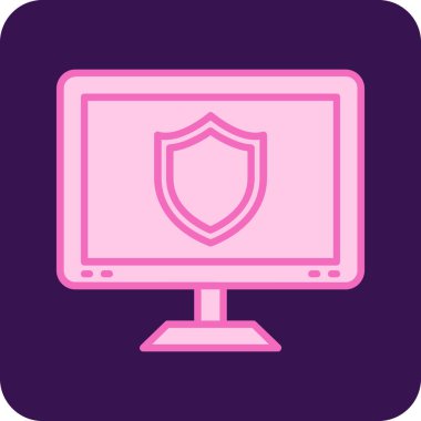 Bilgisayar. Web simgesi basit illüstrasyon