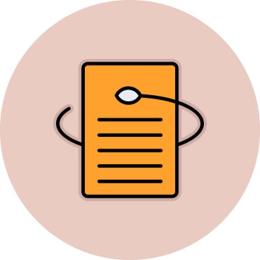 Bir belge simgesinin vektör illüstrasyonu