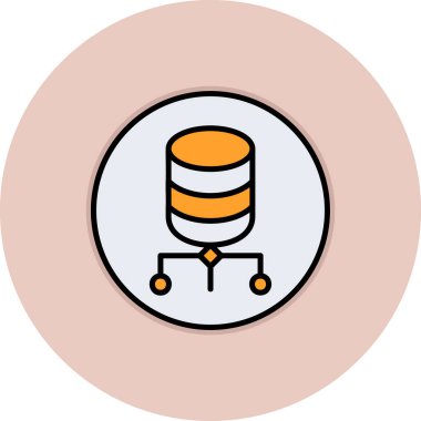 Veri sunucusunun vektör simgesi. vektör illüstrasyonu