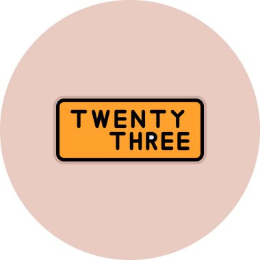 20 saat işareti. vektör simgesi