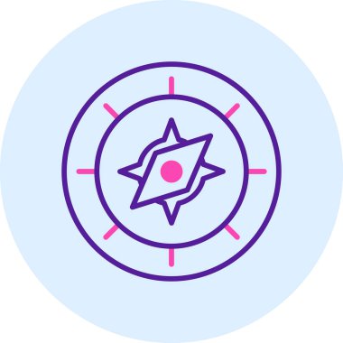 Pusula. Web simgesi basit illüstrasyon