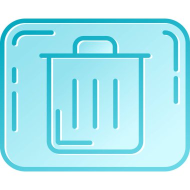 Mavi ve beyaz bir ikonun vektör illüstrasyonu