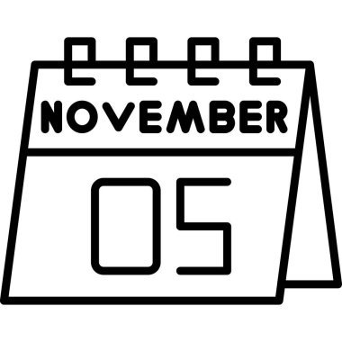 Bir takvim simgesinin vektör illüstrasyonu