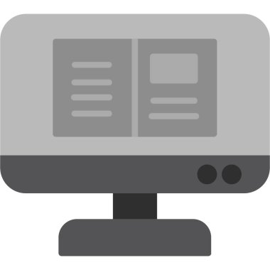 Bilgisayar aygıtı izleyici simgesi ana hat biçiminde