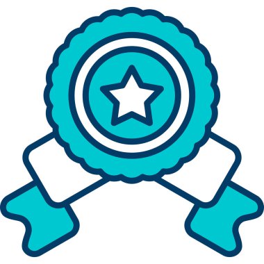 Madalya. Web simgesi basit illüstrasyon