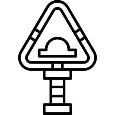 Kamp çadır simgesi, anahat stili