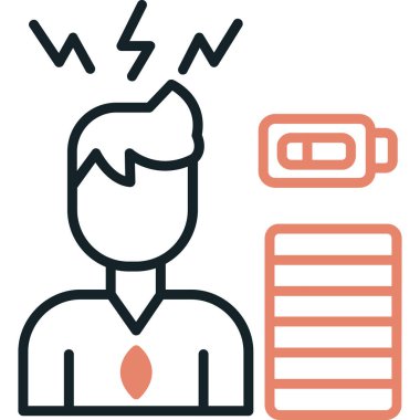 Stres Adam stres simgesi - taslak biçimi