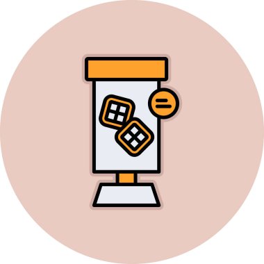 Tıbbi hapların modern bir ikonunun vektör çizimi