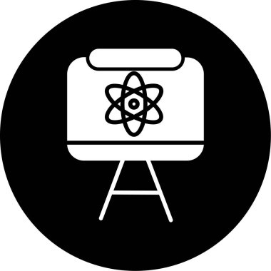 Nükleer santral simgesi, basit vektör illüstrasyonu