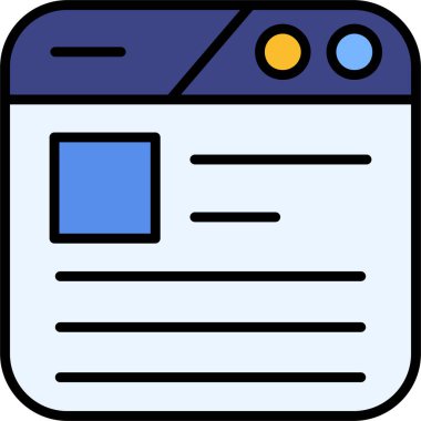 Web arayüzü simgesi, vektör illüstrasyonu