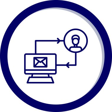 Bilgisayar. Web simgesi basit illüstrasyon