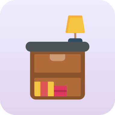 Kahverengi ahşap masa, lamba ve kitaplar.