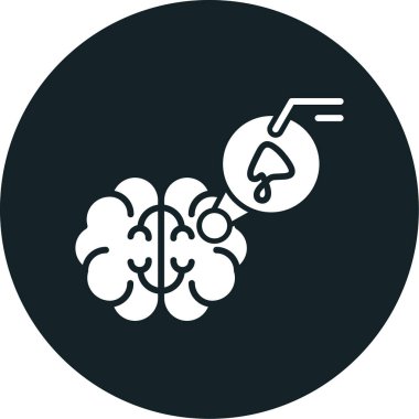 beyin ikonu vektör illüstrasyonu