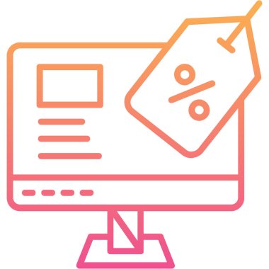 Bilgisayar. Web simgesi basit illüstrasyon