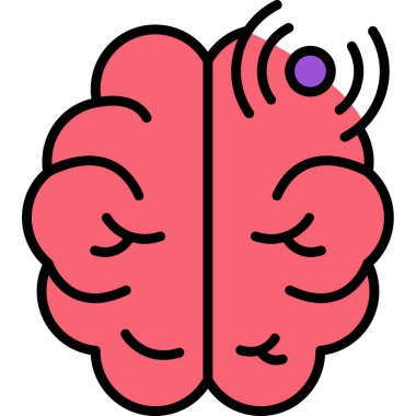 Beyin. Web simgesi basit illüstrasyon