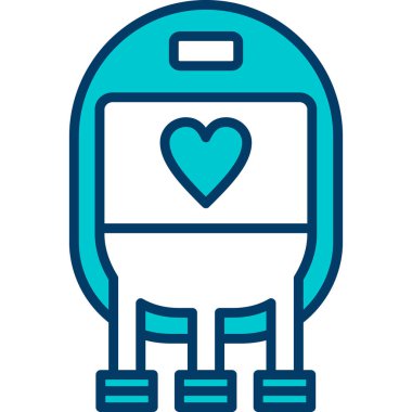 sırt çantası simgesi modern vektör illüstrasyonu