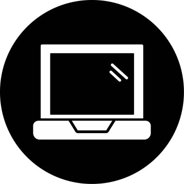 Dizüstü bilgisayar simgesi vektör çizimi