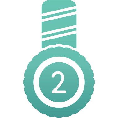 2 sayı simgesi vektör illüstrasyonu