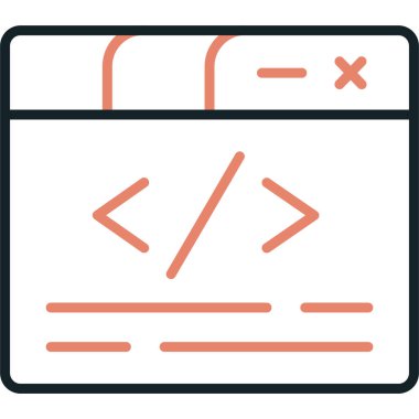 Tarayıcı web geliştirme simgesi ana hat biçiminde