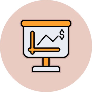 İş ve finans simgesinin vektör illüstrasyonu