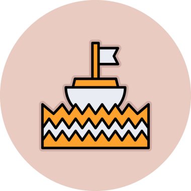 Bir süpürge simgesinin vektör illüstrasyonu