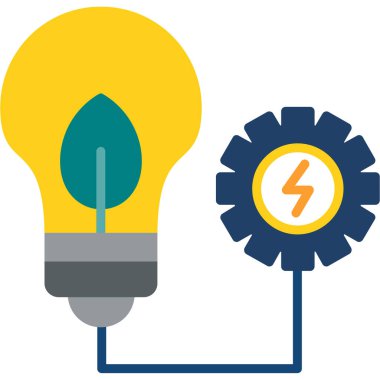 Ampul enerjisi ikonu - ana hat biçiminde