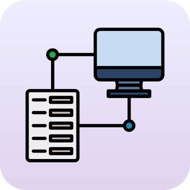 veri analiz vektörü renk simgesi